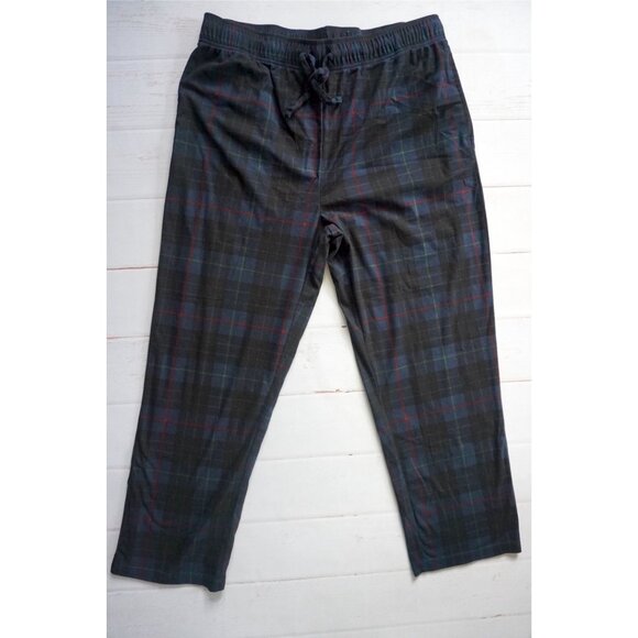 Nautica Men's Cozy Fleece Lounge/Pajama Plaid Pants - Size L - Picture 4 of 7